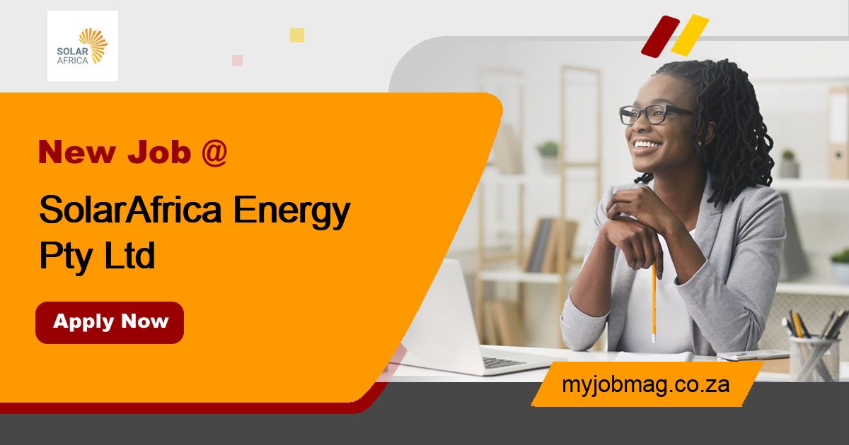 Asset Manager – Solar PV/Energy at SolarAfrica Energy Pty Ltd October